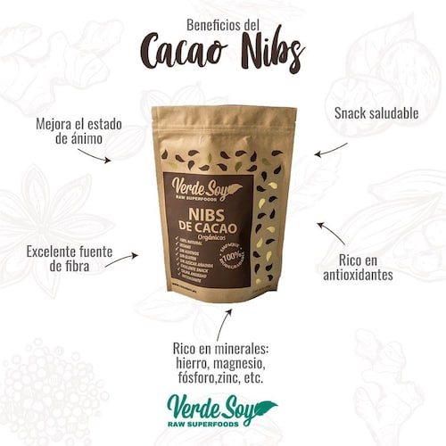 Cacao nibs orgánico 250gr