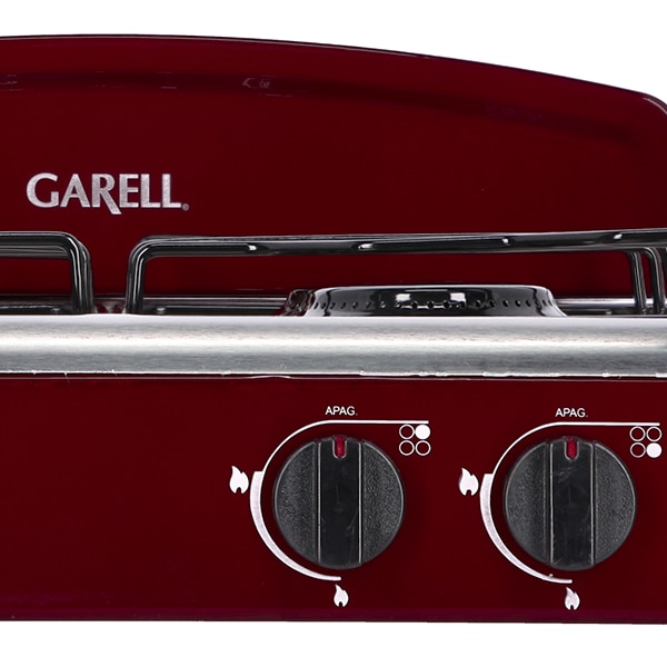 GARELL Parrilla de Gas de mesa 4 quemadores con acero inoxidable