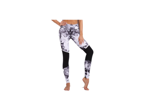 Leggings Flores Blanco Yoga Y Gym YoFit.