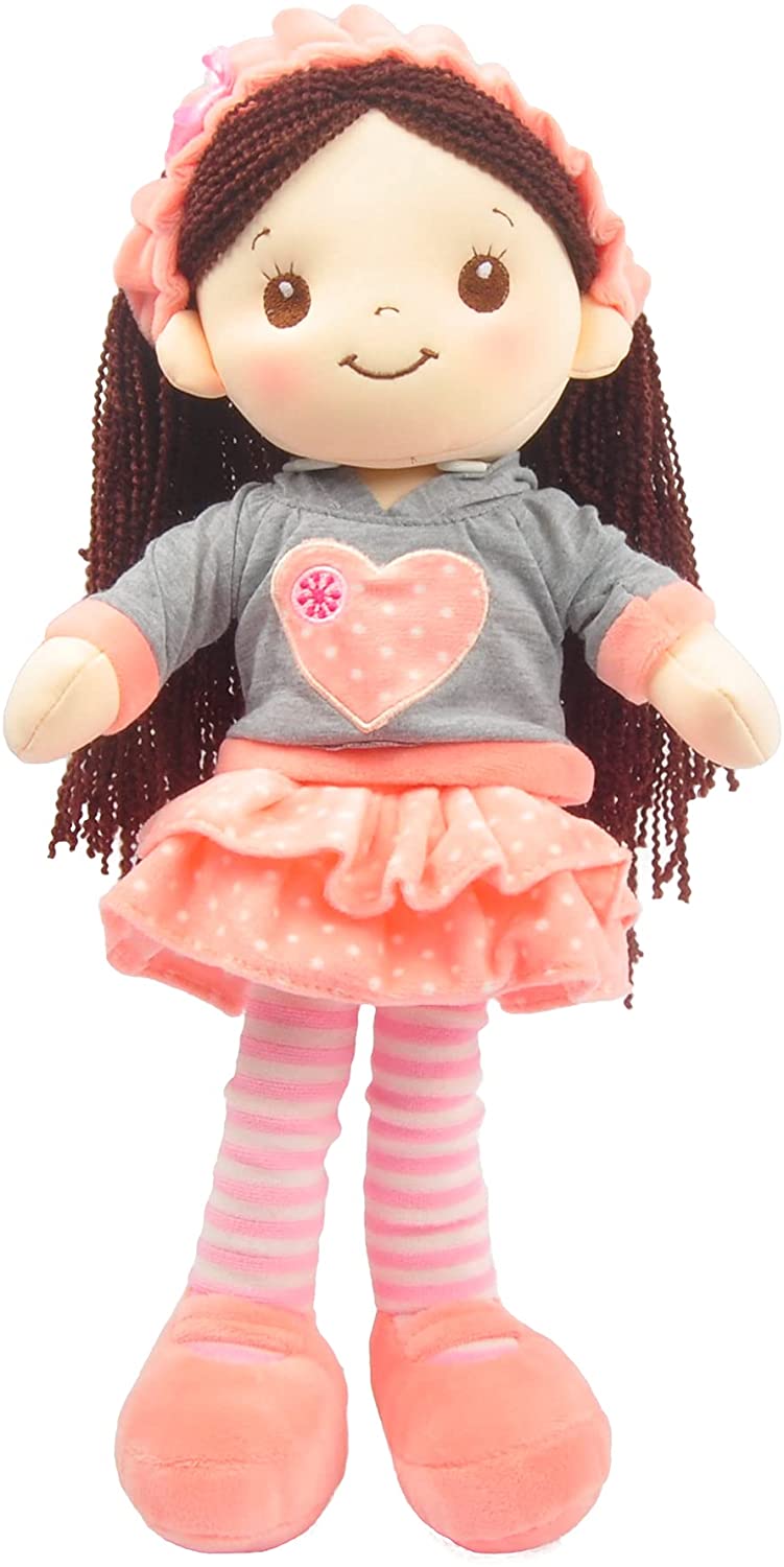 Muneca De Trapo y Tela Jane Color Durazno Regalo Para Nina Linzy Toys