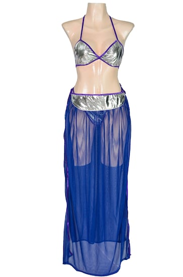 DISFRAZ ODALISCA PLATA SEXY DAMA DESSEA