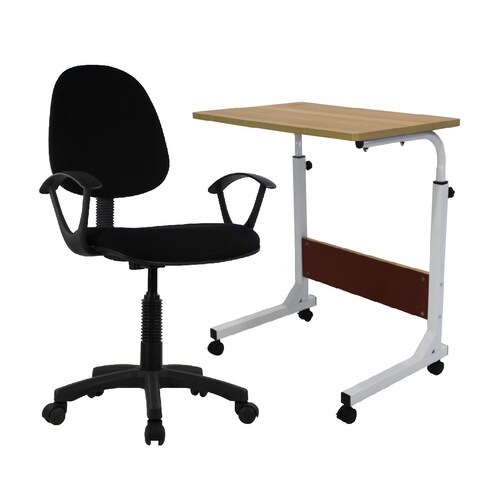 Kit Home Office Escritorio Livorno Roble y Silla Secretarial JM-009 Mundo In.