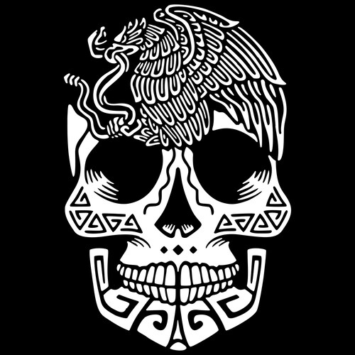 Sudadera Hoodie - Calavera Mexico (Brilla en la oscuridad)