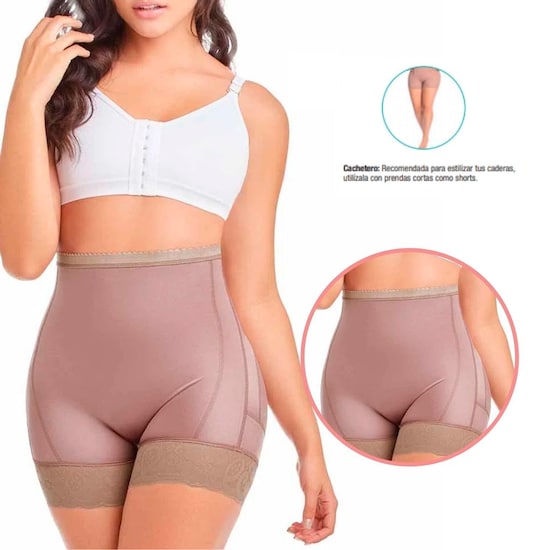 Fajas Colombianas Set De 3 Piezas Post-Parto Con Brasier Compresión Alta Mas  Short Panty Moldeadora