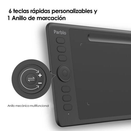 Tableta Digitalizadora Dibujo Parblo Intangbo S 7x4 pulgadas