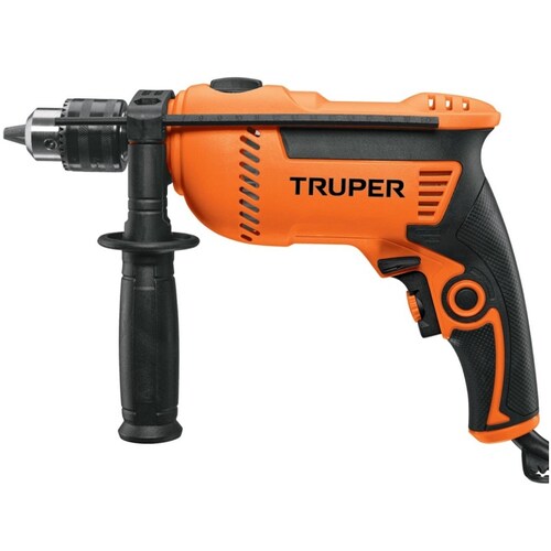 Rotomartillo Taladro Profesional de 750W Truper de 1/2" ROTO-1/2A8 Perforación Concreto Acero Plastico Madera