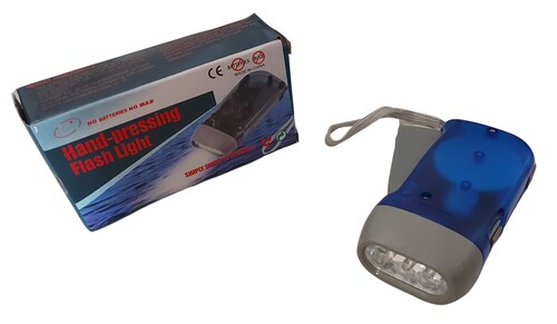 Lámpara De Mano Led Dínamo De Emergencia Portátil.