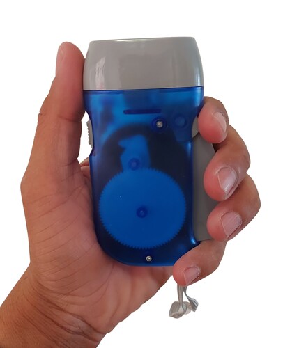 Lámpara De Mano Led Dínamo De Emergencia Portátil.