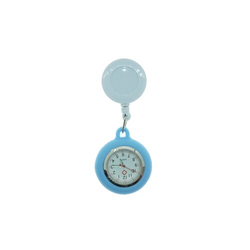 Reloj de Bolsillo Enfermería con Broche Retractil Color Azul