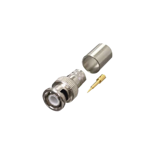 Conector BNC Macho de Anillo Plegable para RG8/U, LMR400, 9913, CNT400, Ni/Au/Teflón.