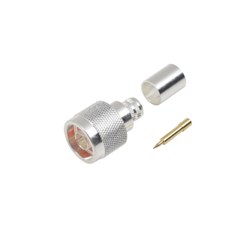 Conector N Macho de Anillo plegable para cables LMR400, 9913, CNT400, RG8/USYS, RFLASH1113, 8214, 7810A.