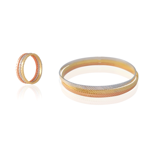 Juego, Kit, Set, de Pulsera y Anillo de Oro 18k Laminado, #98  
