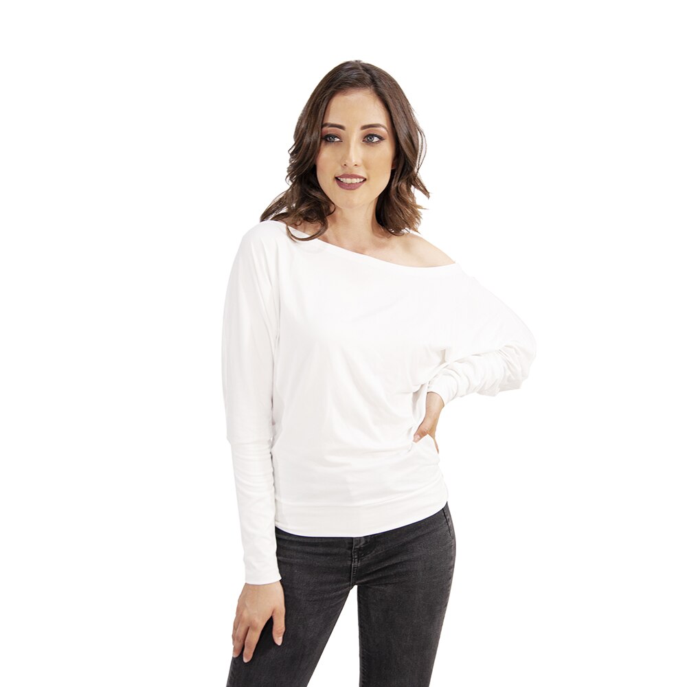 Blusa cheap asimetrica blanca