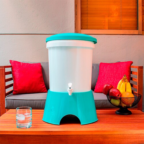 Ecofiltro Purificador Dispensador y Filtro de Agua Colors Grande (20 L) Azul.