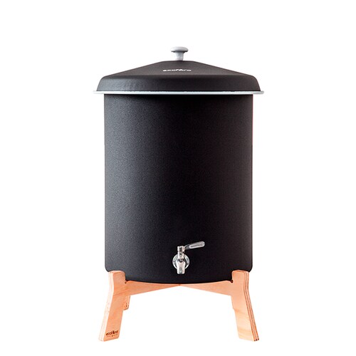 Ecofiltro Purificador Dispensador y Filtro de Agua Peltre Grande (27 L) Llave de Acero Negro