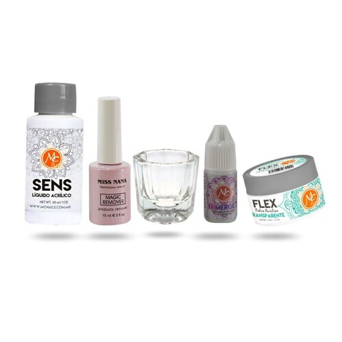 190 Piezas Decoracion De Uñas Kit de Aplicacion De Uñas Acrilicas Y  Gel Lampara LED Esmeril Pulidor MANICURA