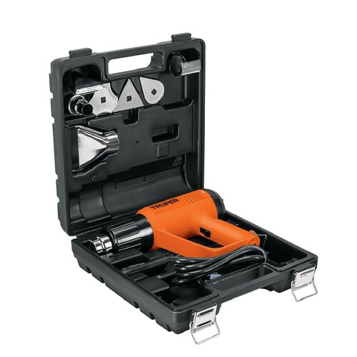 Pistola de Calor Profesional Truper de 2000W PISCA-A con Estuche y Accesorios para remover Pintura Unión de Lonas Descongelar tuberías película antiasaslto