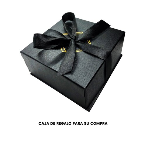 Dije Cruz de Oro 10k para hombre con piedra zirconia negra y blanca. Incluye certificado y caja de regalo