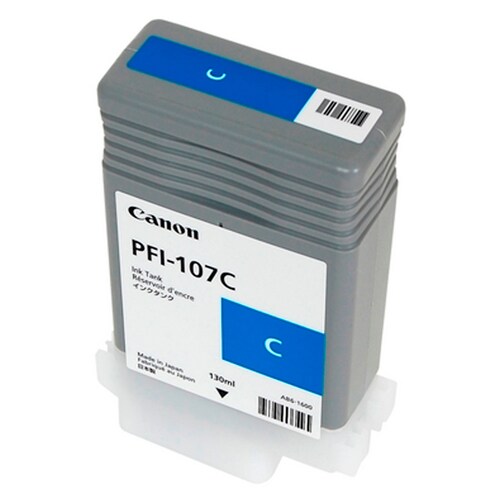 CARTUCHO DE TINTA CANON PFI-107C CYAN 130ML P/PLOTER 130ML 670  680  685 770 780 785 6706B001AA.