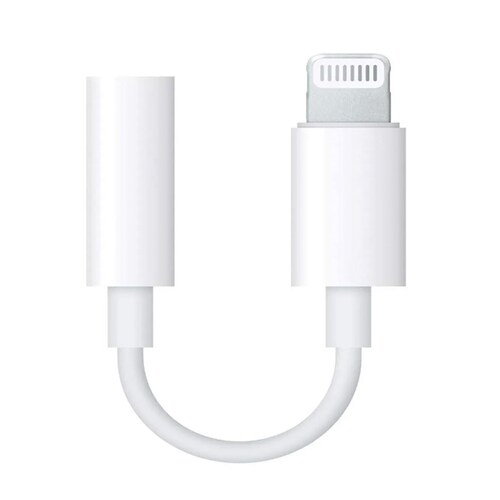 Adaptador Lightning a Jack De 3.5 Mm Para Audífonos Blanco