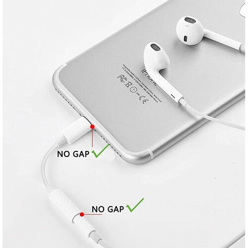 Adaptador Lightning a Jack De 3.5 Mm Para Audífonos Blanco