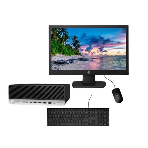 PC HP ProDesk 600 G3 SFF- Intel Core i5 6ta generación- 16GB RAM 1TB Disco Duro-Monitor 18"-Windows 10 PRO- Equipo Clase A, Reacondicionado.
