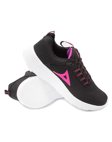 Tennis Running Pirma Dama Apolo 0248 Negro/Fiusha - Golero Sport
