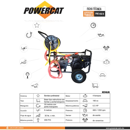 ASPERSORA PARIHUELA POWERCAT PWC-65C-K