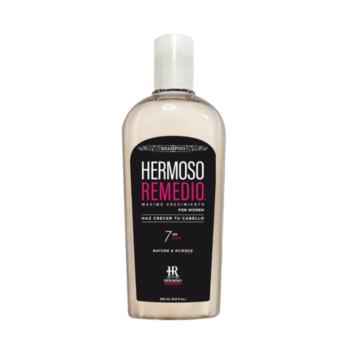 Shampoo Anticaída Crecimiento Frizz Reparador Hidratación Profunda 7 en 1 para Mujer | 250ml | Hermoso Remedio