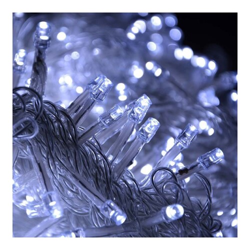 Serie Navideña Cascada Luces Led 10 Metros 500 Leds - Blanco Frio