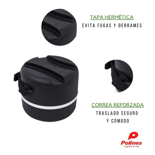 Termo Para Alimento Power Pack 0.75lt Polimes Tv06 Negro