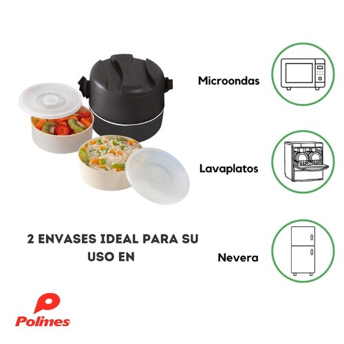 Termo Para Alimento Power Pack 0.75lt Polimes Tv06 Negro