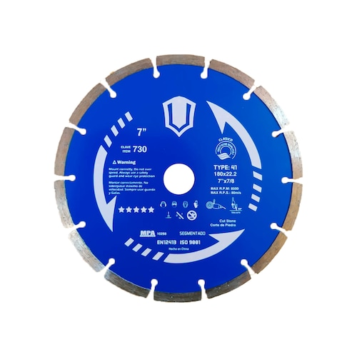 Disco Diamante Segmentado 7' Unvort 730 Calidad Alemana