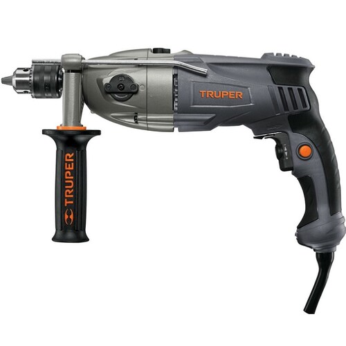 Rotomartillo-Taladro 1/2", industrial, 1200 W perforación en concreto, madera y metal ROTO-1/2NX2 TRUPER.
