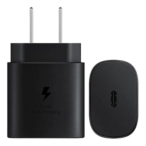 Cargador Carga Rápida S21 Plus S21 S21 Ultra S22 25w Samsung Negro