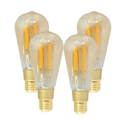 Foco Inteligente Led Rocket House Saint Luz Ámbar Wifi 7w Pack