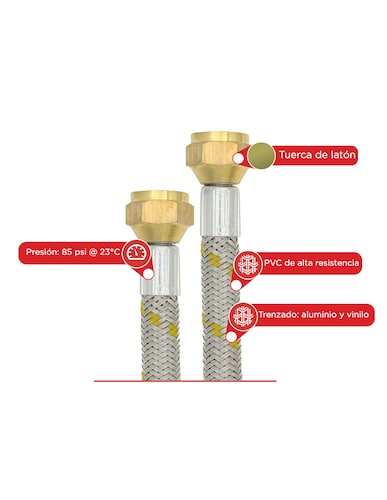 CNX Manguera Flexible 3/8" Para Boiler (100 cm)