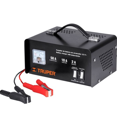 Cargador de Baterías Portátil Truper CARBA-50 para Autos carros Camionetas Camiones Tractores Motocicletas Moto equipo para taller