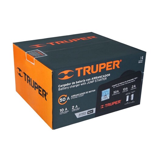 Cargador de Baterías Portátil Truper CARBA-50 para Autos carros Camionetas Camiones Tractores Motocicletas Moto equipo para taller