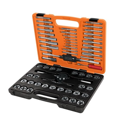 Juego de Machuelos y Tarrajas Kit Maletín  Truper de 76 Pzas J-MATA-76 para  fabricar y reparar cuerdas dañadas o desgastadas