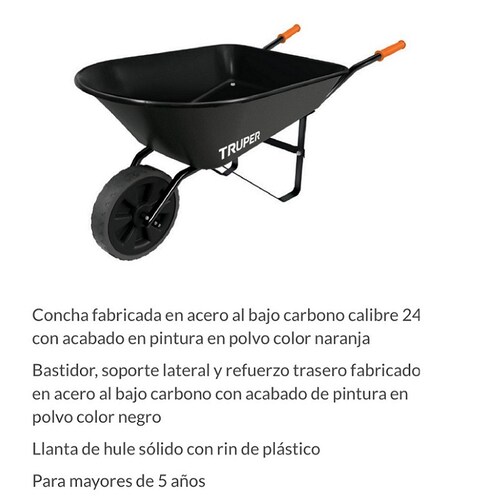 Carretilla para niños Truper Juguete  para el Jardín Diversión Truper Kids