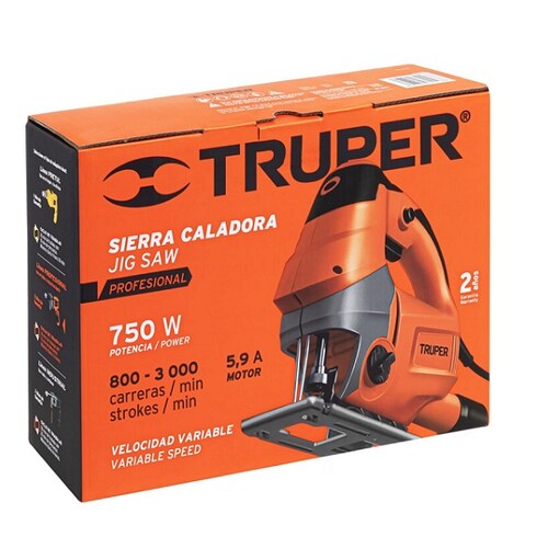 Sierra caladora, profesional, 750 W,Regulador de velocidad  incluye accesorios CALA-A5 TRUPER 