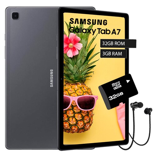 Tablet Samsung Tab A7 32gb Sm-t500 Gris + Audifonos y microsd 32gb