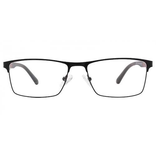 Lentes Ópticos Adrián Armazón Metal Rectangular Negro con Verde Rebel