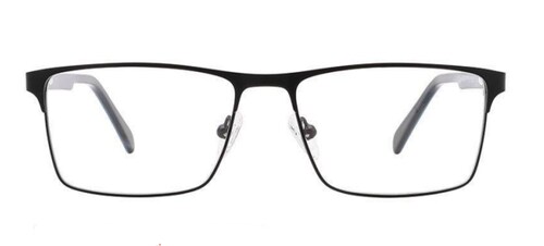 Lentes Ópticos Adrián Armazón Metal Rectangular Negro con Verde Rebel