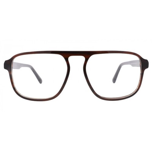 Lentes Ópticos Javier Armazón Acetato Navegante Marrón A rayas By Rebel