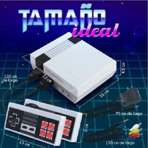 Consola Retro Nes 620 Juegos con 2 Controles USB