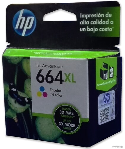Combo 2 Cartucho Tinta Hp 664xl 1color F6v30al 1negro F6v31al