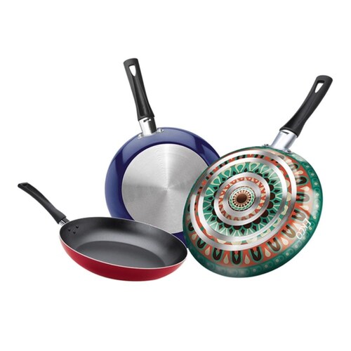 JUEGO DE 3 SARTENES EKCO 88101 18/20/24CM HIPPIE CHIC ALBY2