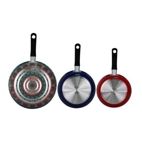 JUEGO DE 3 SARTENES EKCO 88101 18/20/24CM HIPPIE CHIC ALBY2